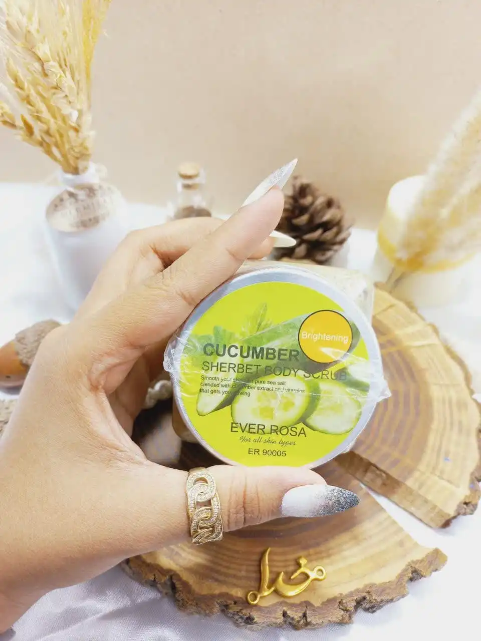 اسکراب پرطرفدار 350 میل شنی صورت و بدن رایحه خیار ایور روزا EVER ROSA اصلی کد ER90005