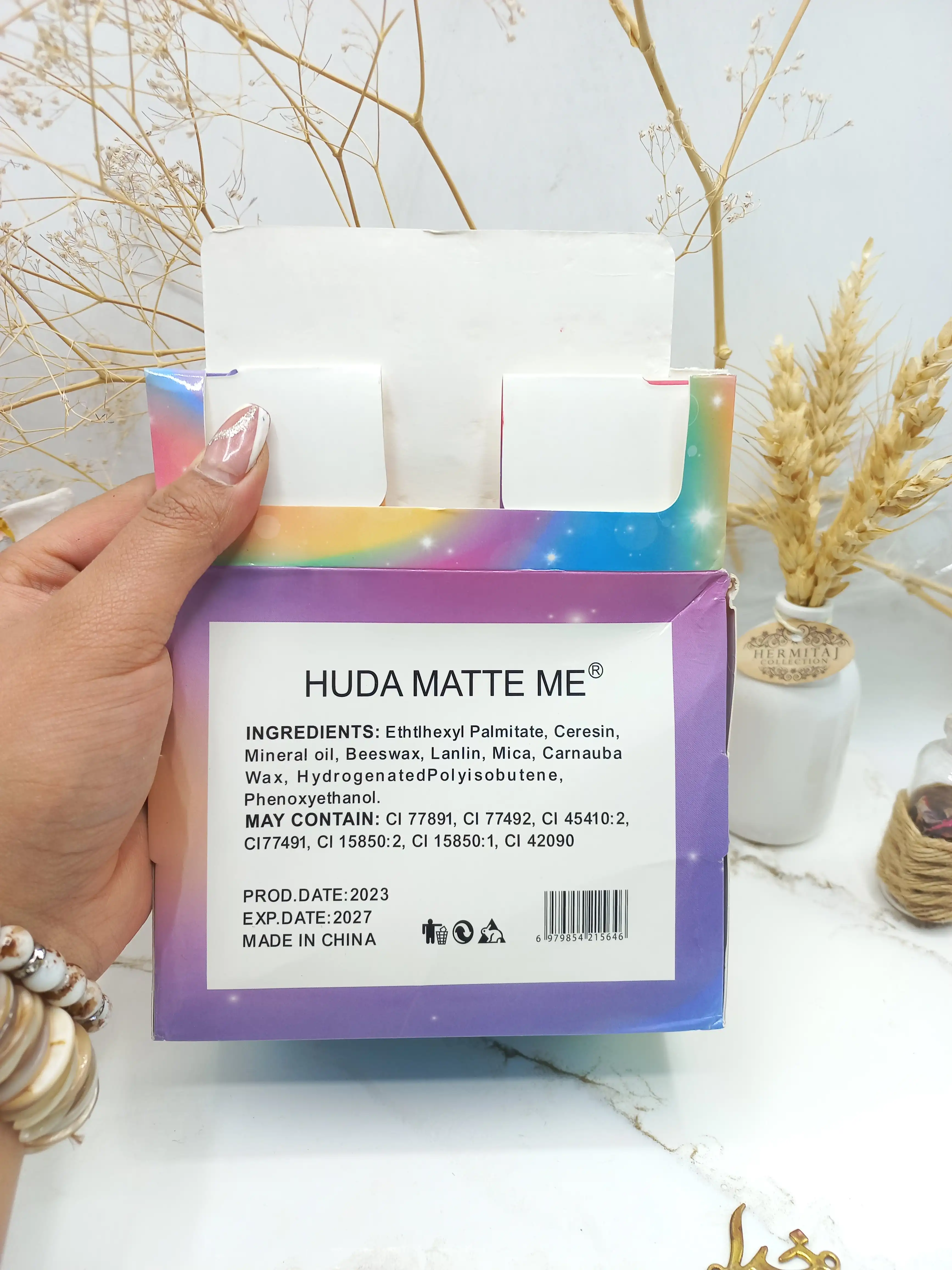 تینت لب طرح بستنی هدی مات می HUDA MATTE ME کد 5646