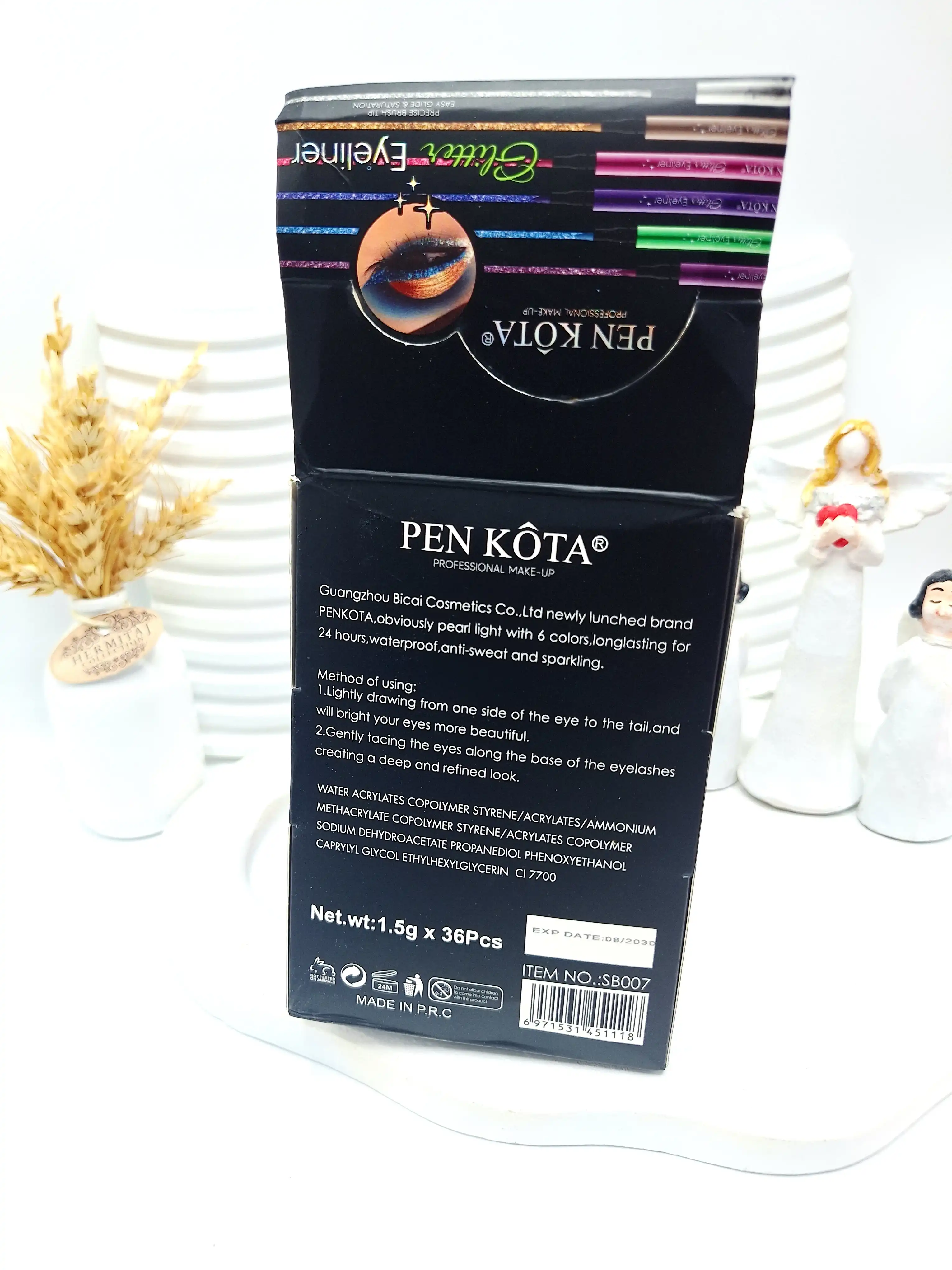 خط چشم رنگی شاینی کیوت برند PEN KOTA کد 007